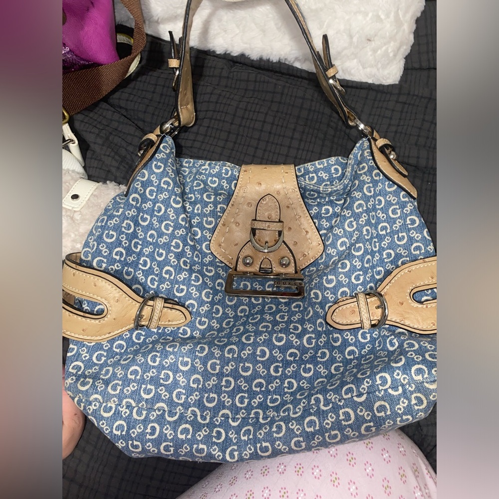 Vintage denim guess shoulder bag